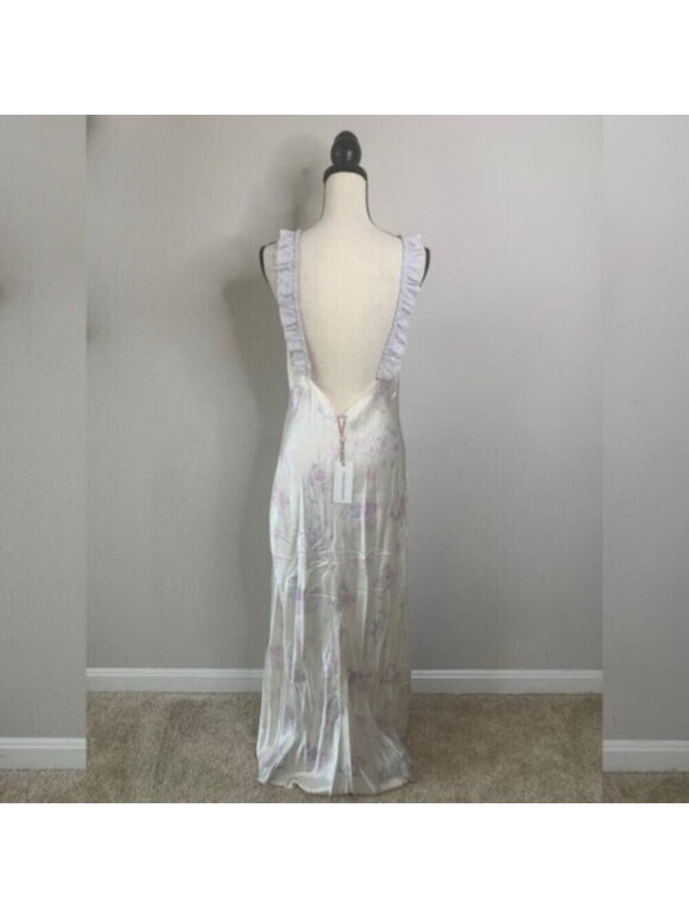NWT LoveShackFancy Elizabella Lilac Pearl Maxi Dress - Picture 8 of 17